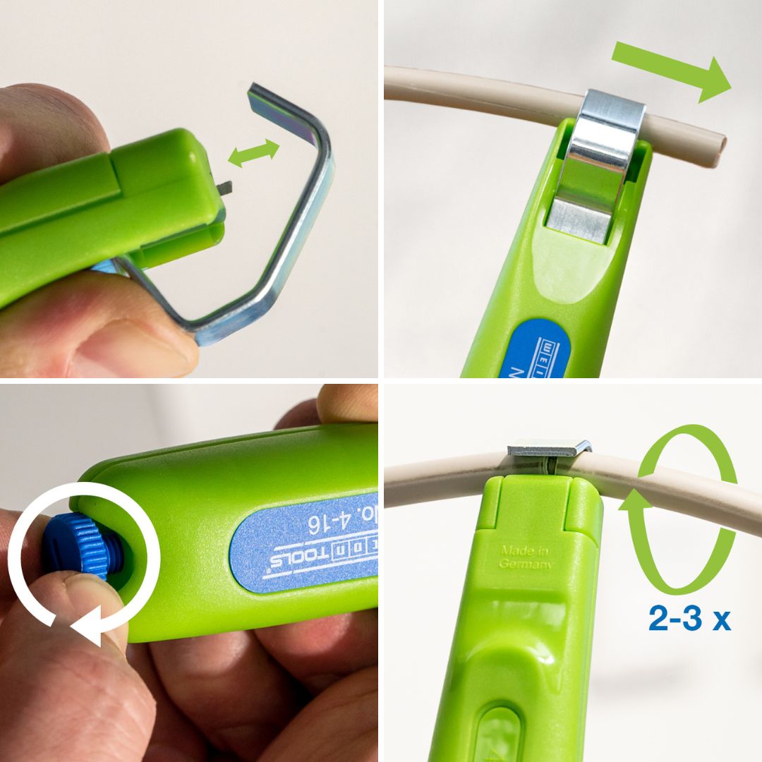 Kabelmes nr. 4-16 Groene lijn | Duurzaam afbijtgereedschap, met een werkbereik van 4 - 16 mm Ø