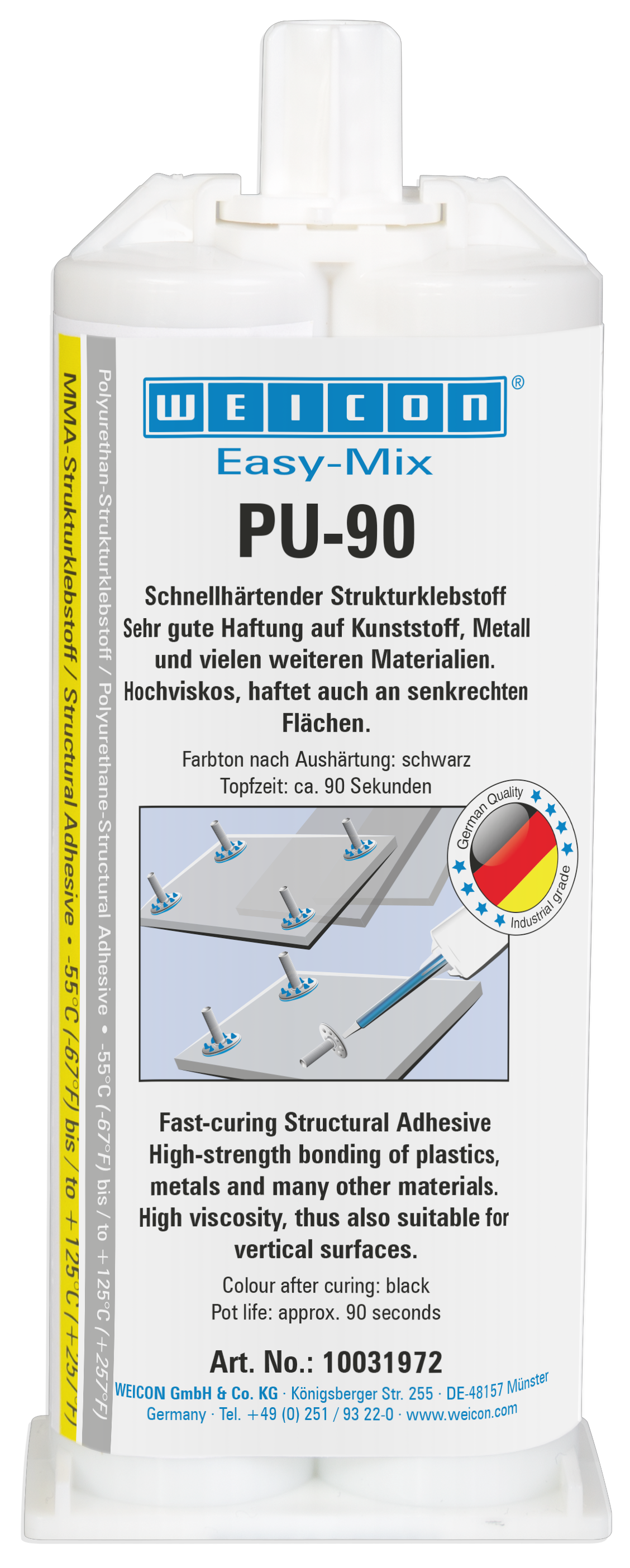 Easy-Mix PU-90 | Polyurethaanlijm, hoge sterkte, verwerkingstijd ca. 90 seconden