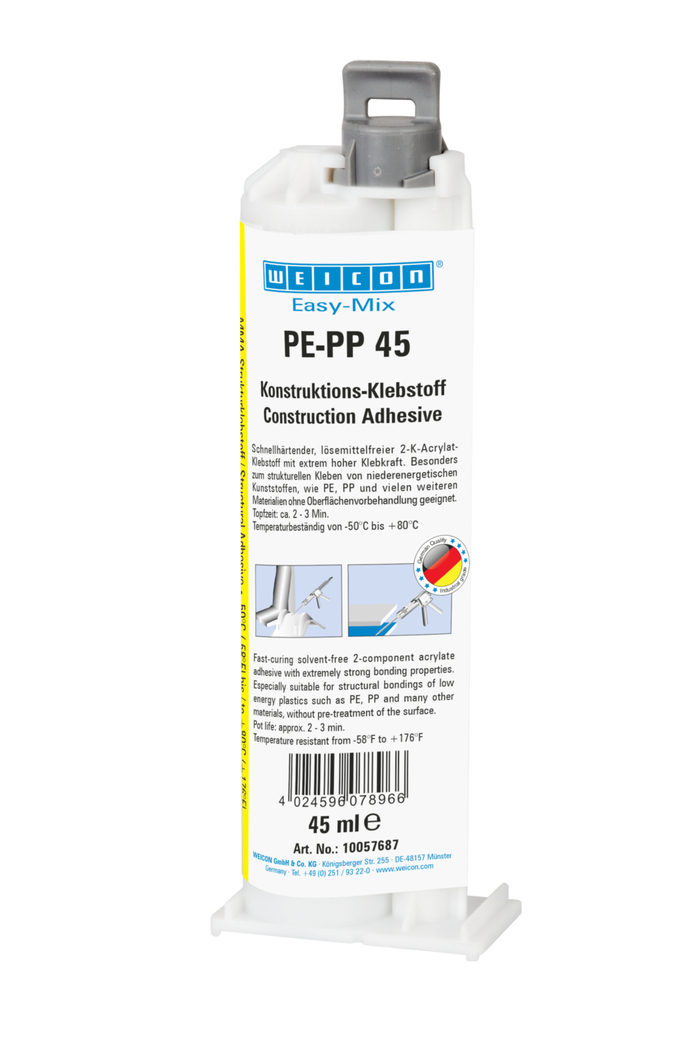 Easy-Mix PE-PP 45 | Synthetische lijm op basis van methlacrylaat voor speciale kunststoffen