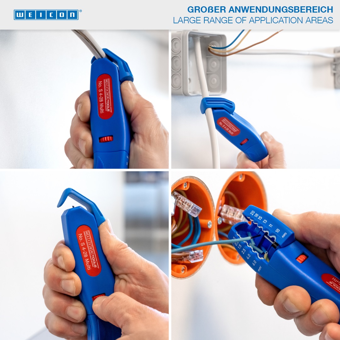 Kabelmesser No. S 4 - 28 Multi | met geïntegreerde stripfunctie van 0,5 - 6,0 mm² | werkgebied 4 - 28 mm Ø